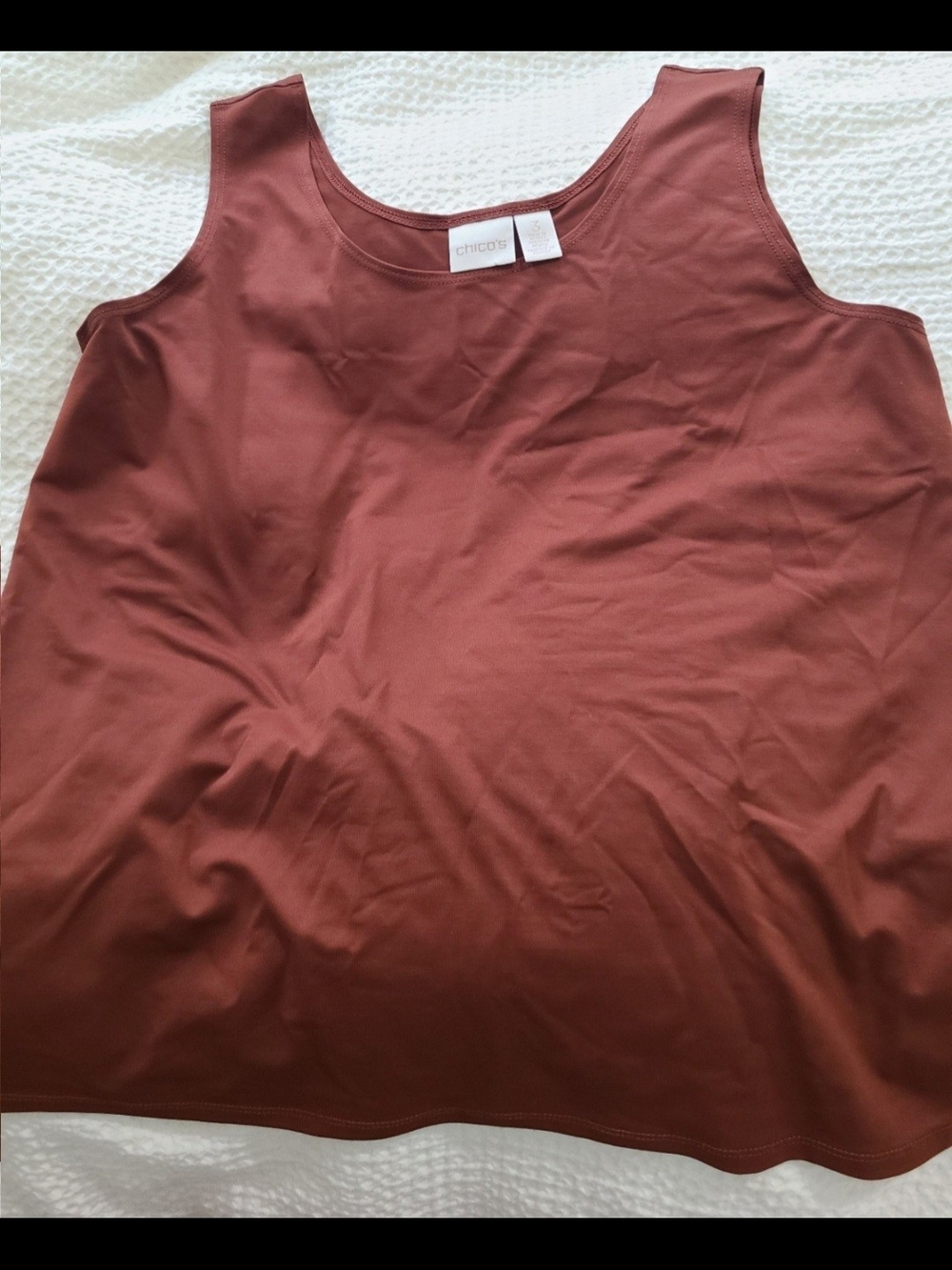 Chicos burnt orange/brown Tank size 3
